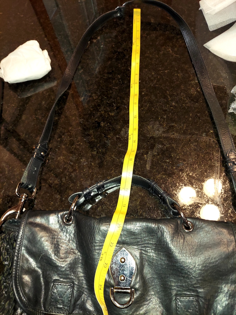 Mulberry Black Leather Mesh Tillie Satchel Shoulder Crossbody Bag VGC! - Picture 13 of 16